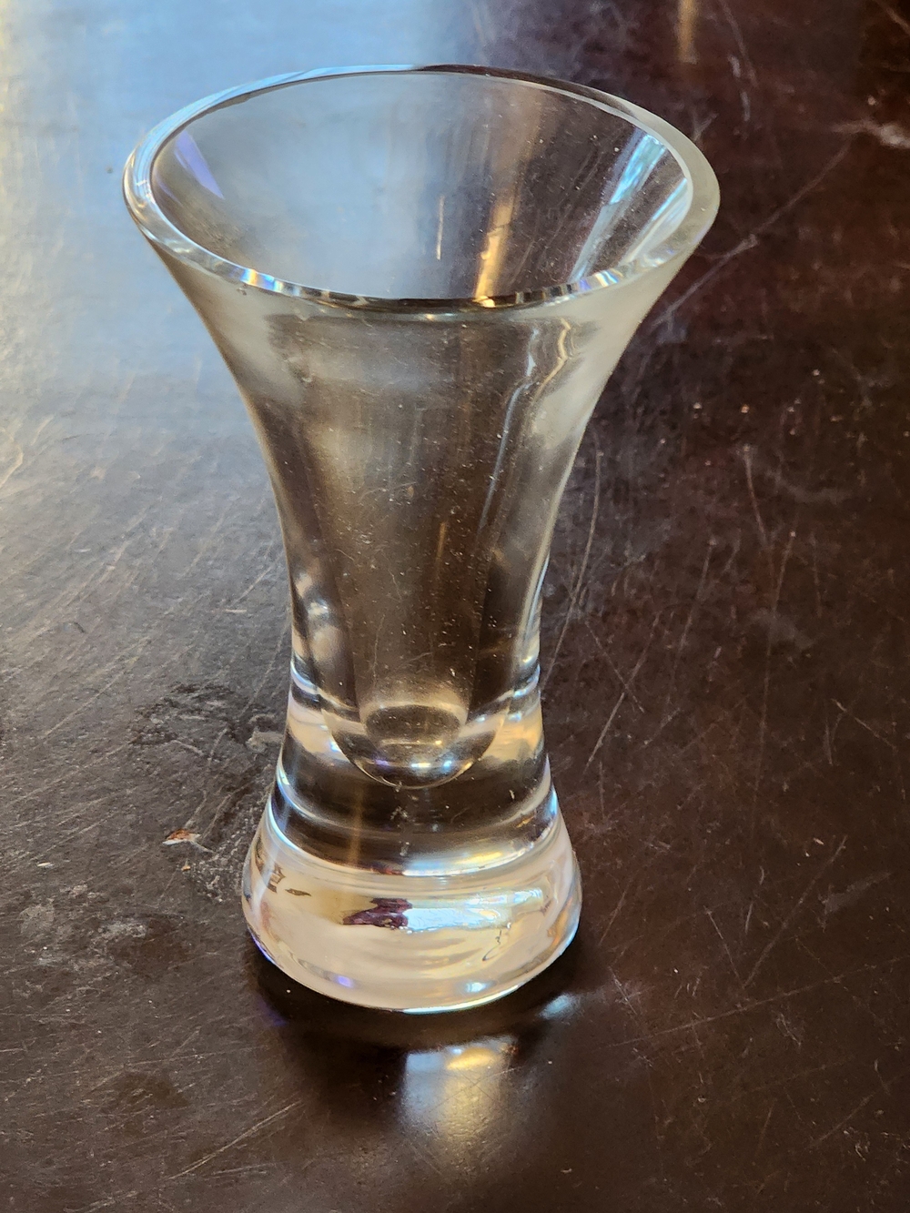 Unbranded Clear Glass Bud Vase, MCM